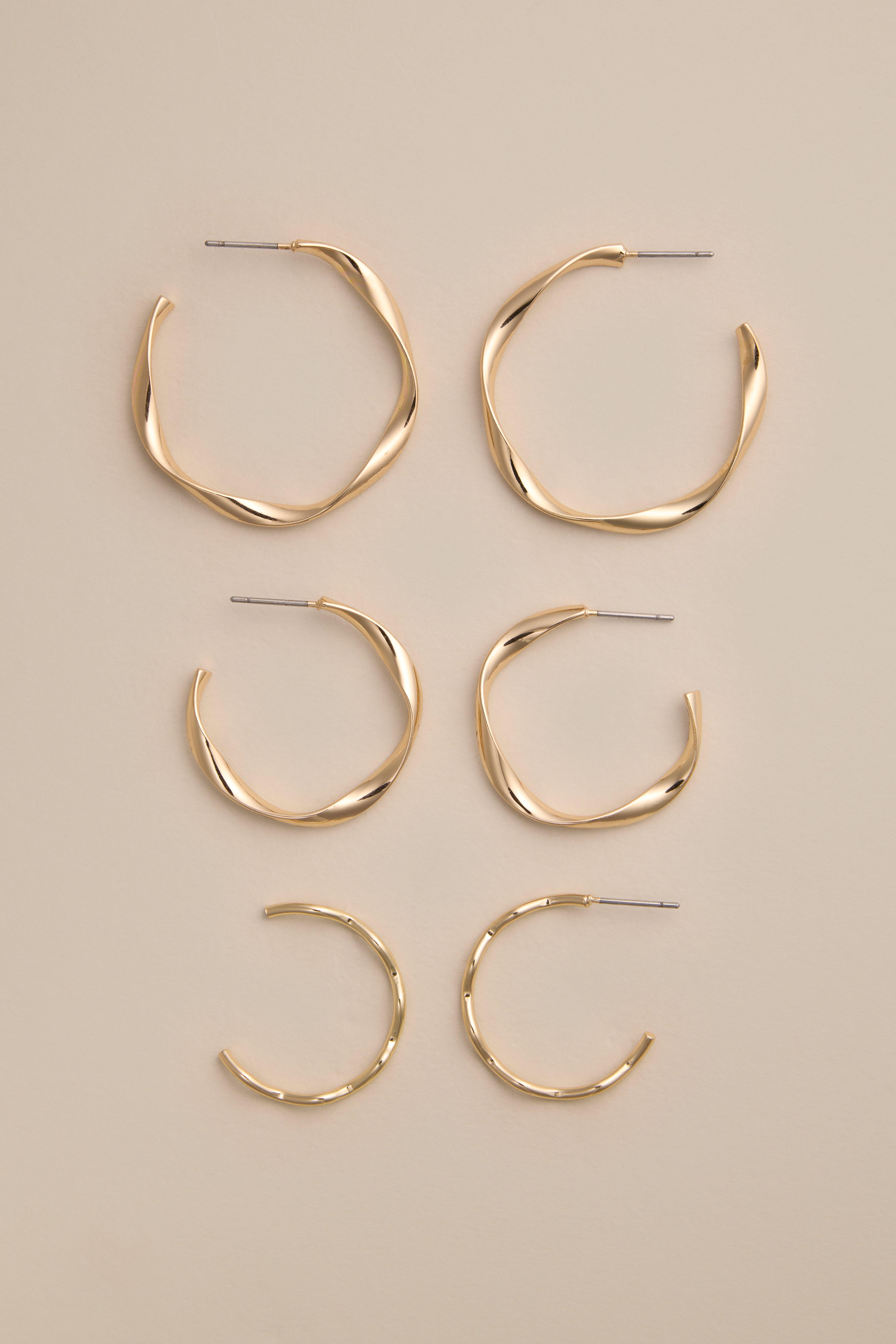 ZIG ZAG TRIO HOOP SET