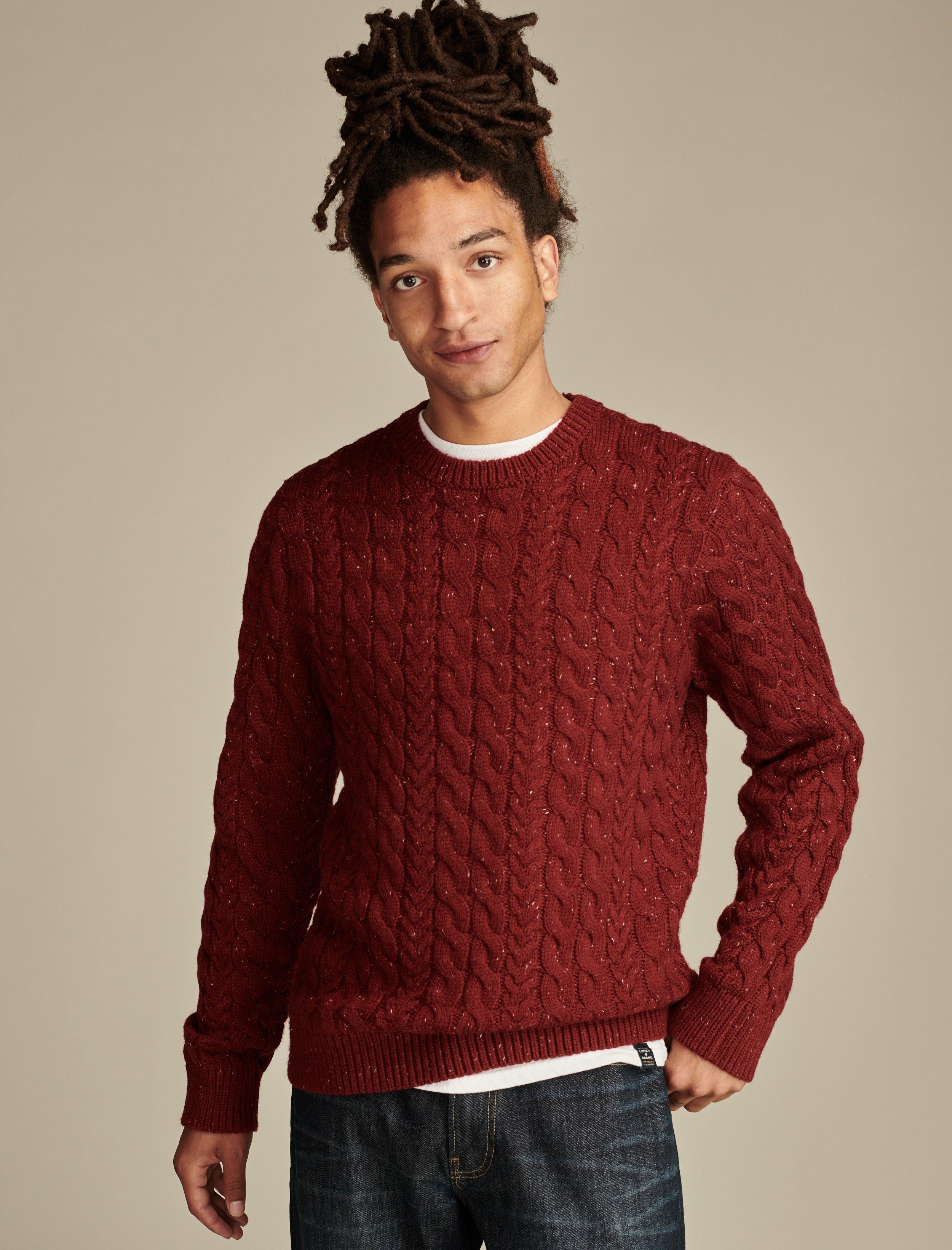 CABLE CREW NECK SWEATER