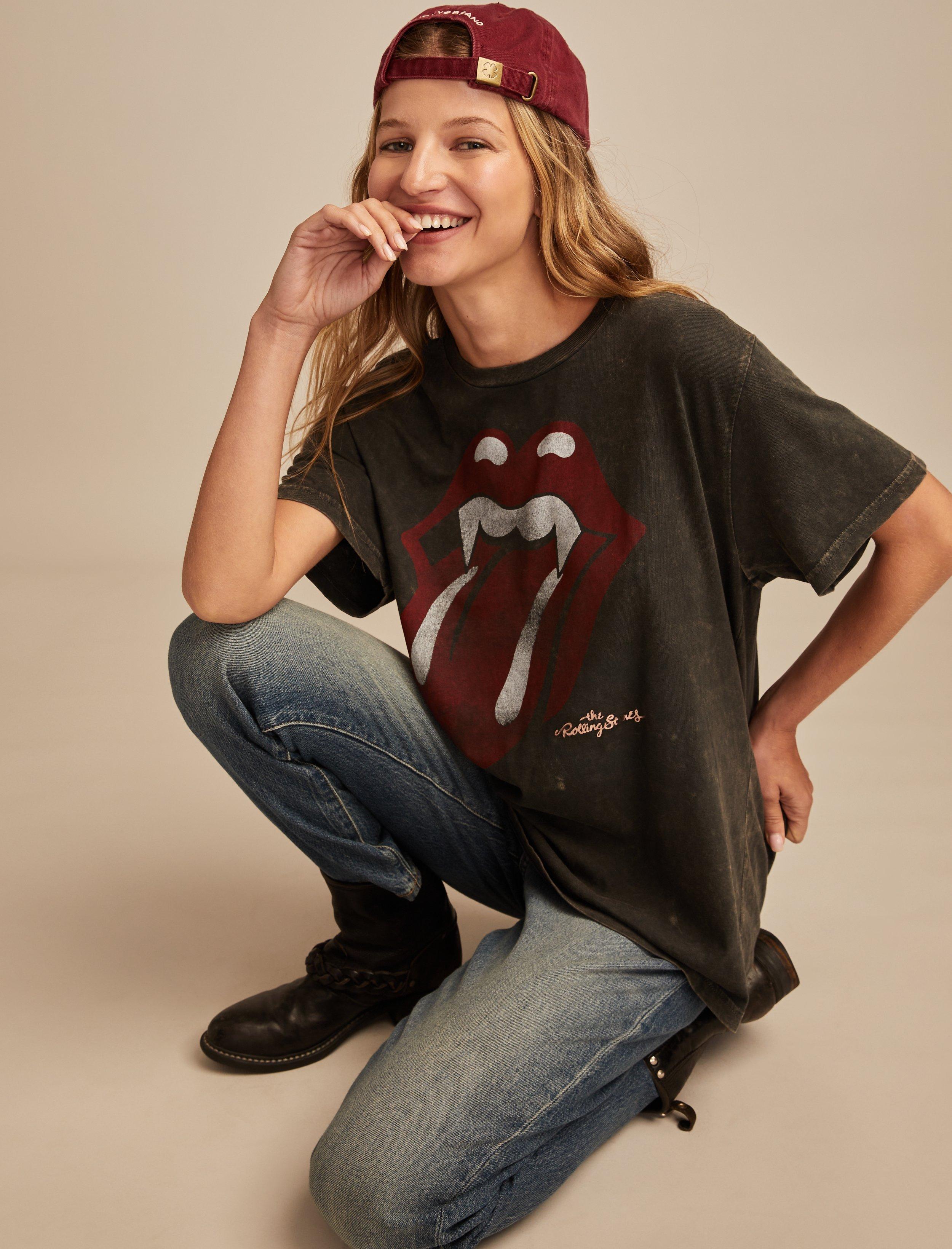 ROLLING STONES FANGS BOYFRIEND TEE