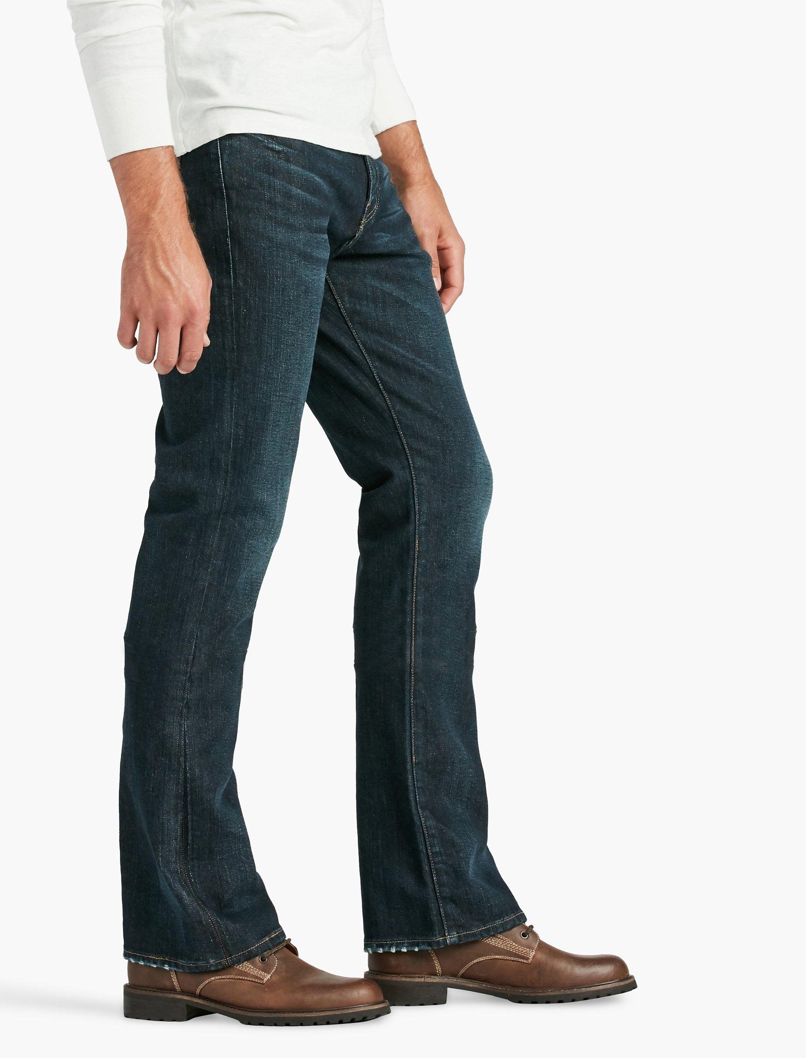athletic fit bootcut jeans