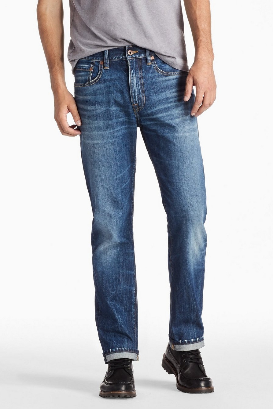 Lucky Brand Men's 410 Athletic Fit Denim Blue Jeans 36 x 26 Medium Wash