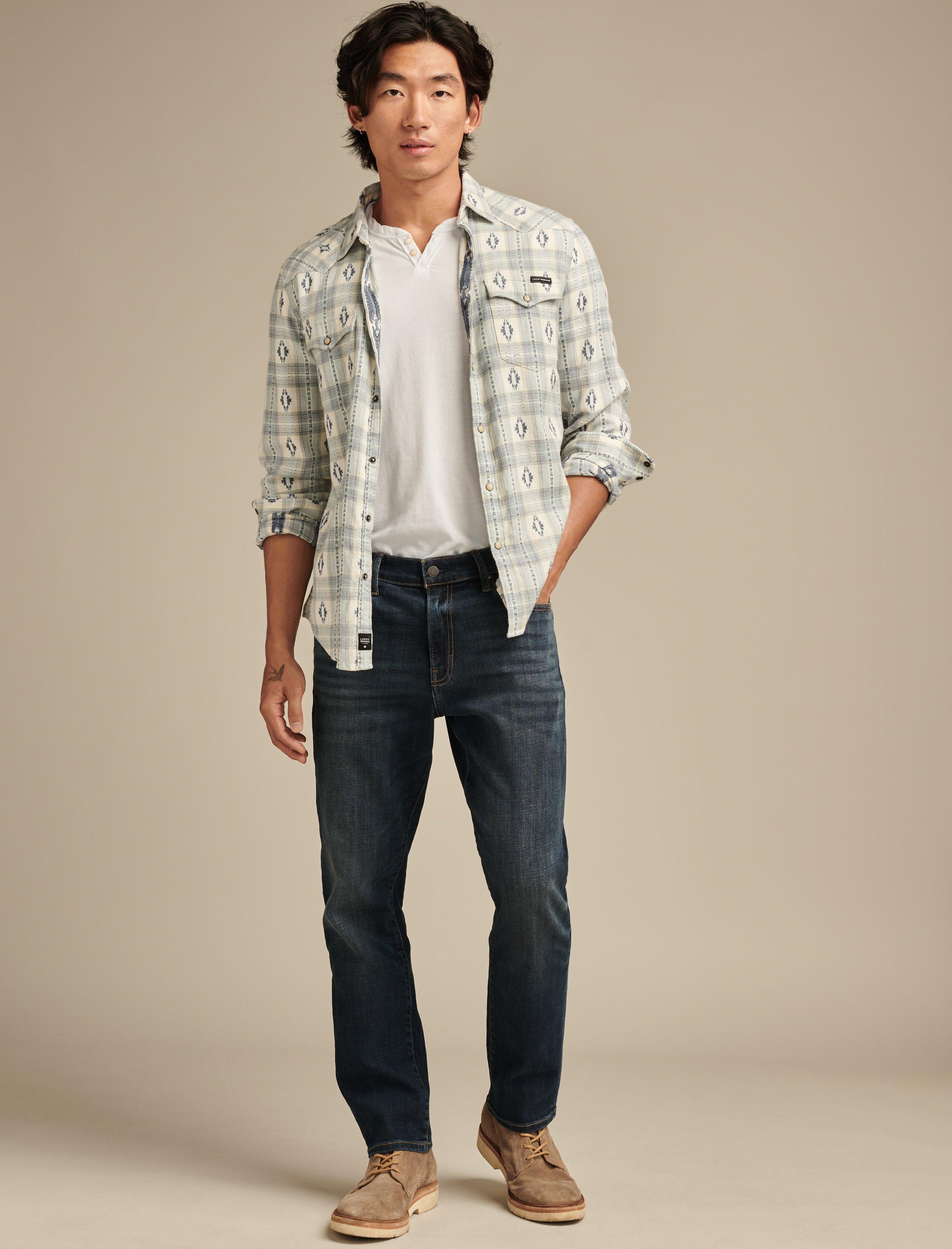 lucky brand white jeans mens