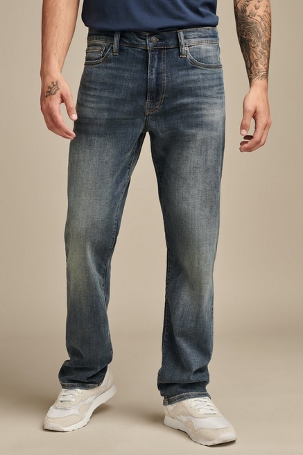 LJ&S STRAIGHT LEG Jeans for Tall Men in Stone Wash Light Blue