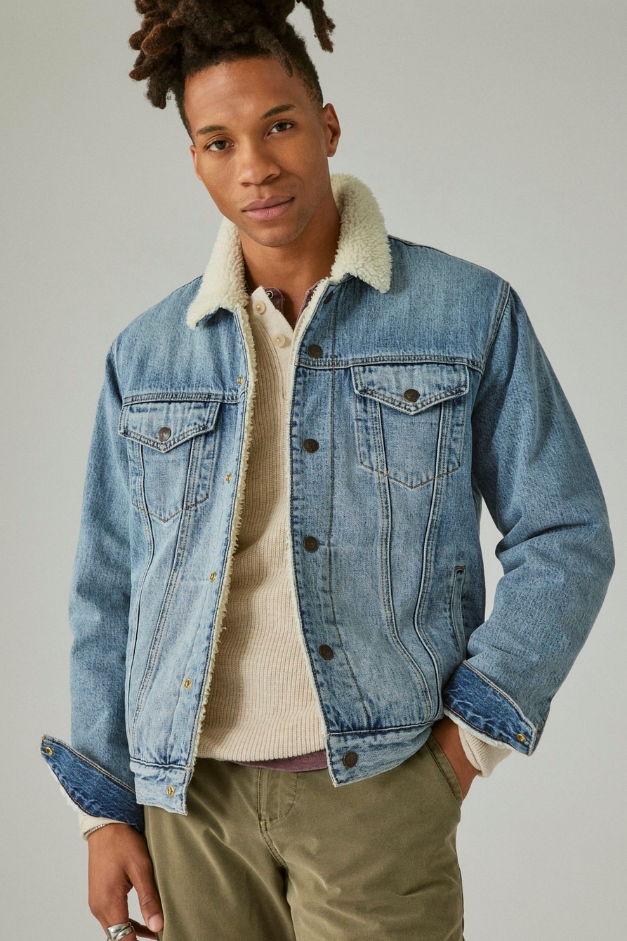 Lucky Brand, Jackets & Coats, Lucky Brand Faux Shearling Snap Button Coat