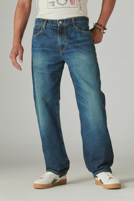Lucky Brand Jeans White Oak Cone Denim Made In USA Dark Blue Wash Size 6/28