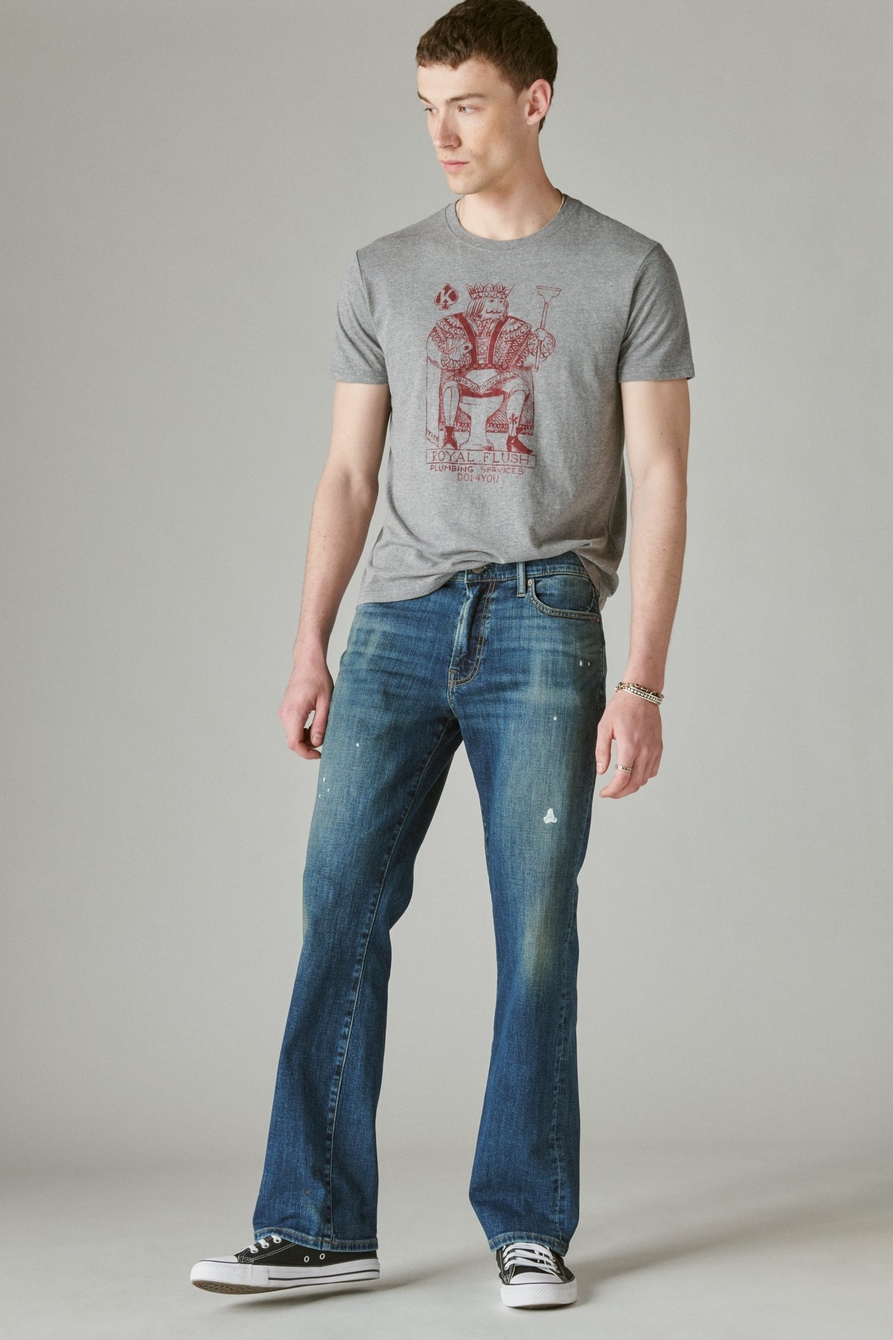 Lucky Brand Men's Relaxed Bootleg 100% Cotton Denim Jeans Sz 38x31.5 