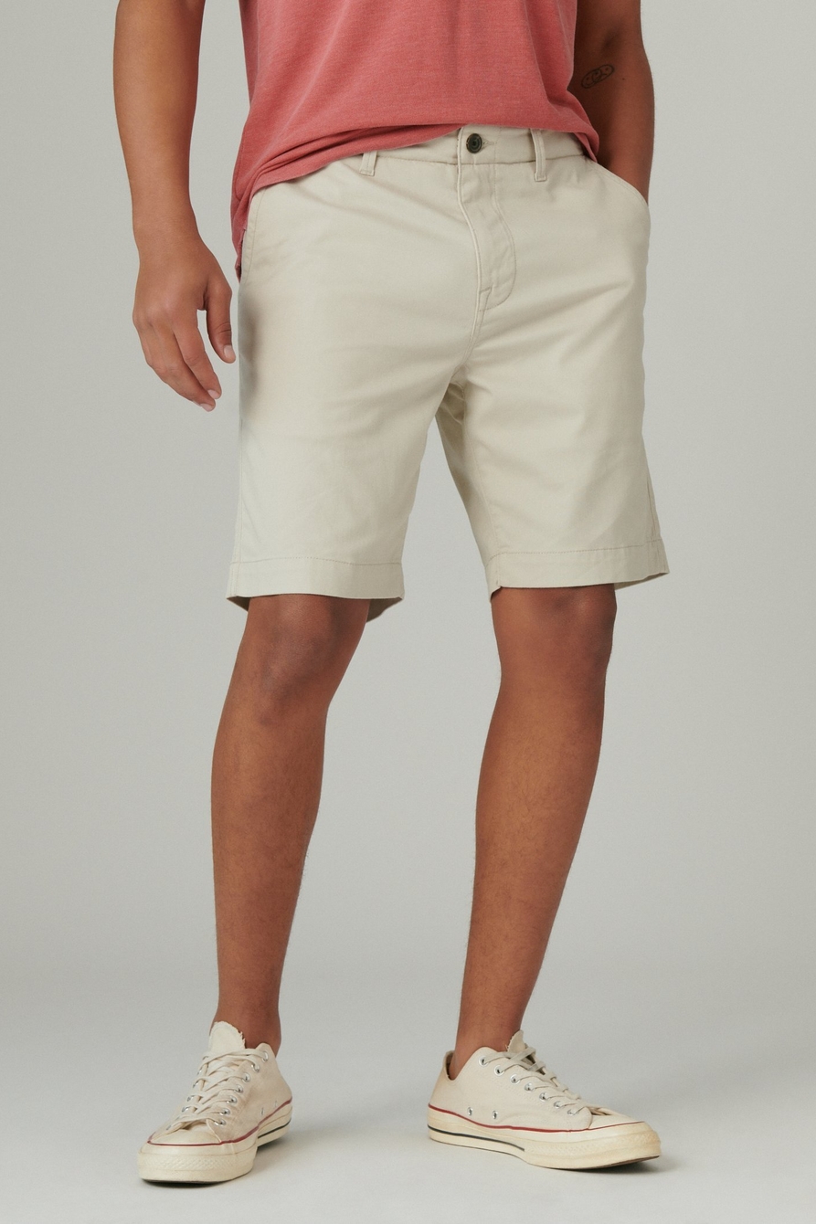 9" STRETCH TWILL FLAT FRONT SHORT, image 1