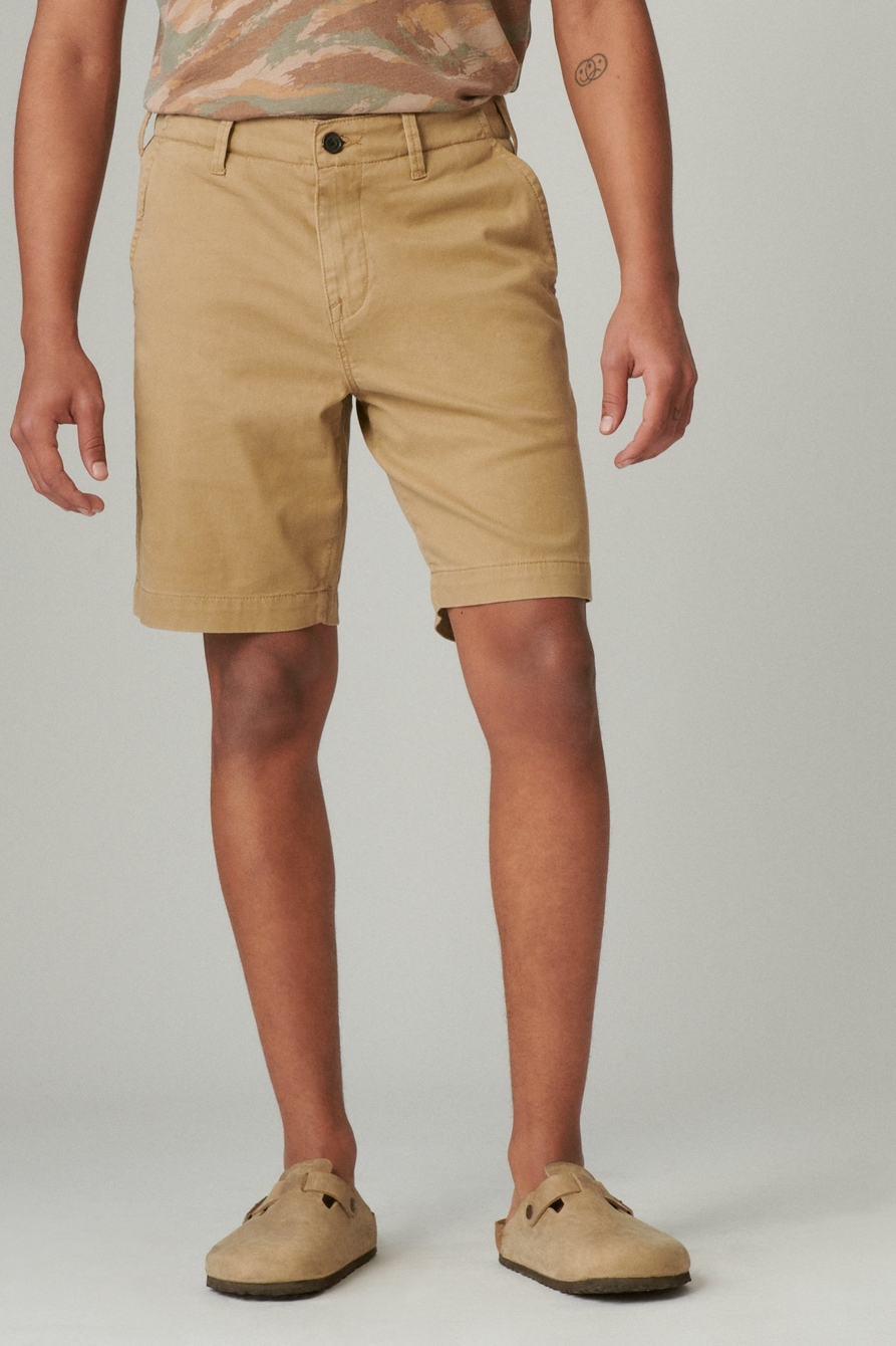 9" STRETCH TWILL FLAT FRONT SHORT, image 2