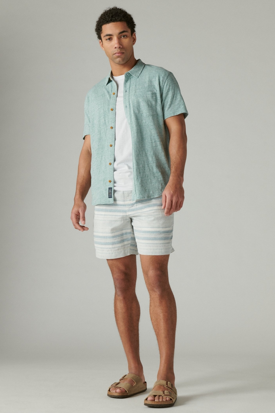 Lucky Brand 7 Pull Up Linen Shorts