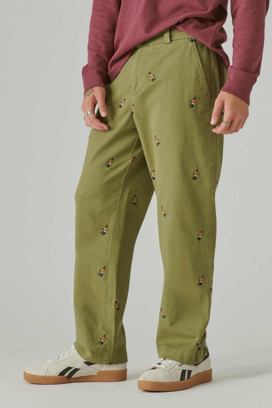 GUINNESS EMBROIDERED WASHED CHINO PANT | Lucky Brand