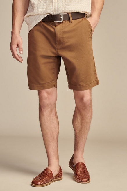 Lucky Brand Men's 9 Stretch Twill Flat Front Short, Twill, 29