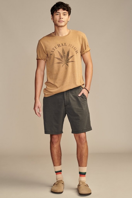 Lucky Brand 11 Inseam Stretch Twill Flat-Front Shorts