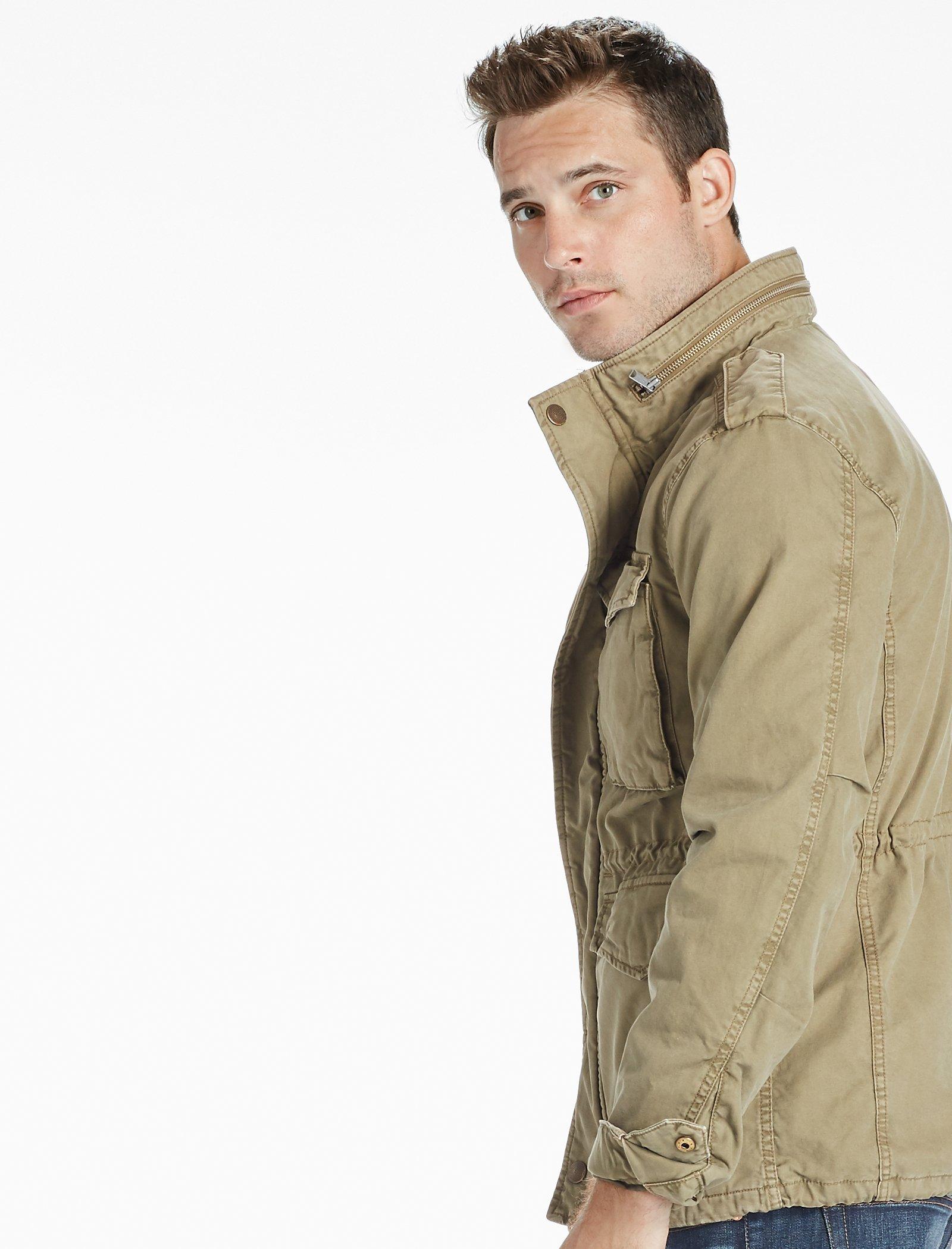 Lucky Brand M-65 Patchwork Jacket In Olive in Green for Men