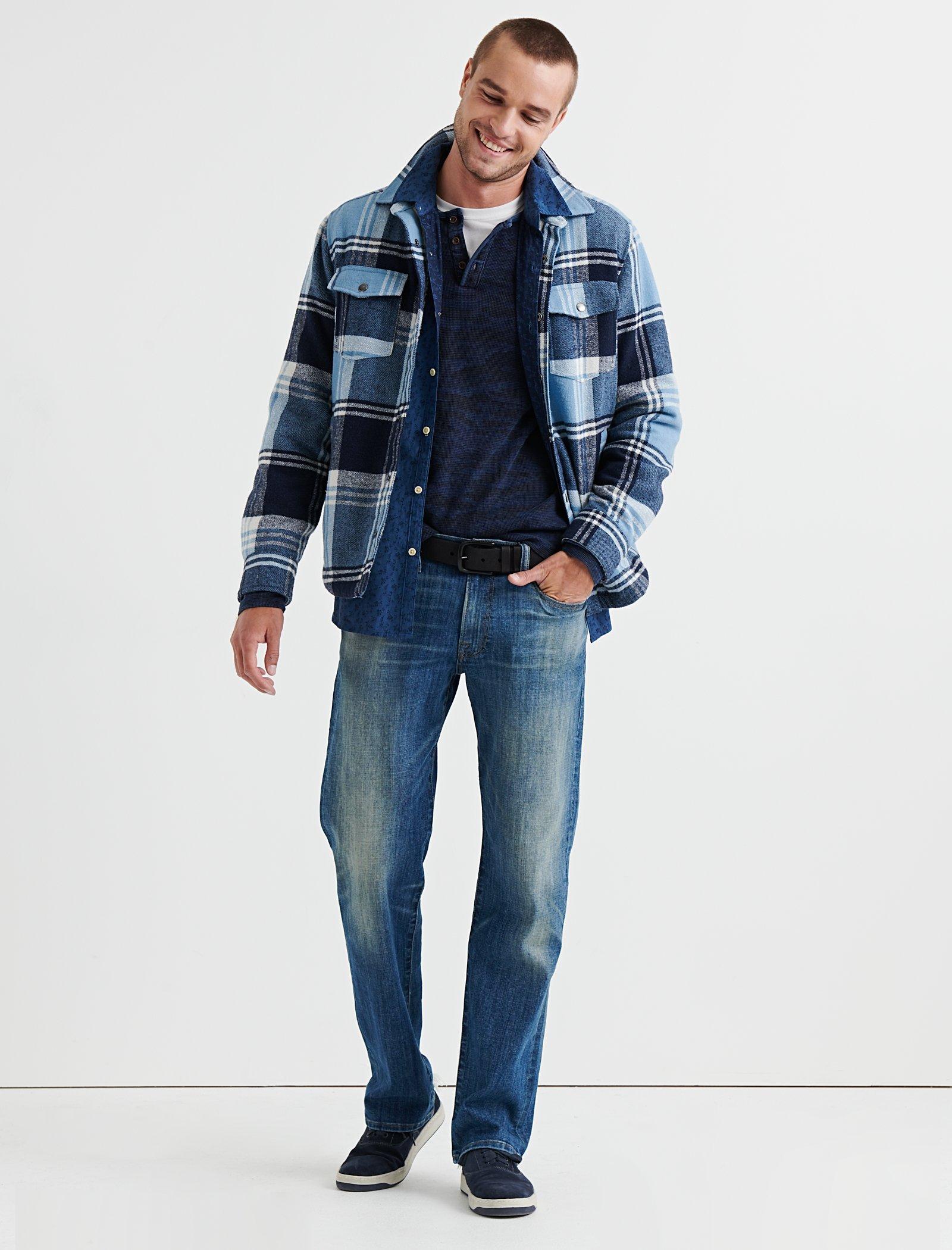 Buy a Lucky Brand Mens Flannel Shirt Jacket