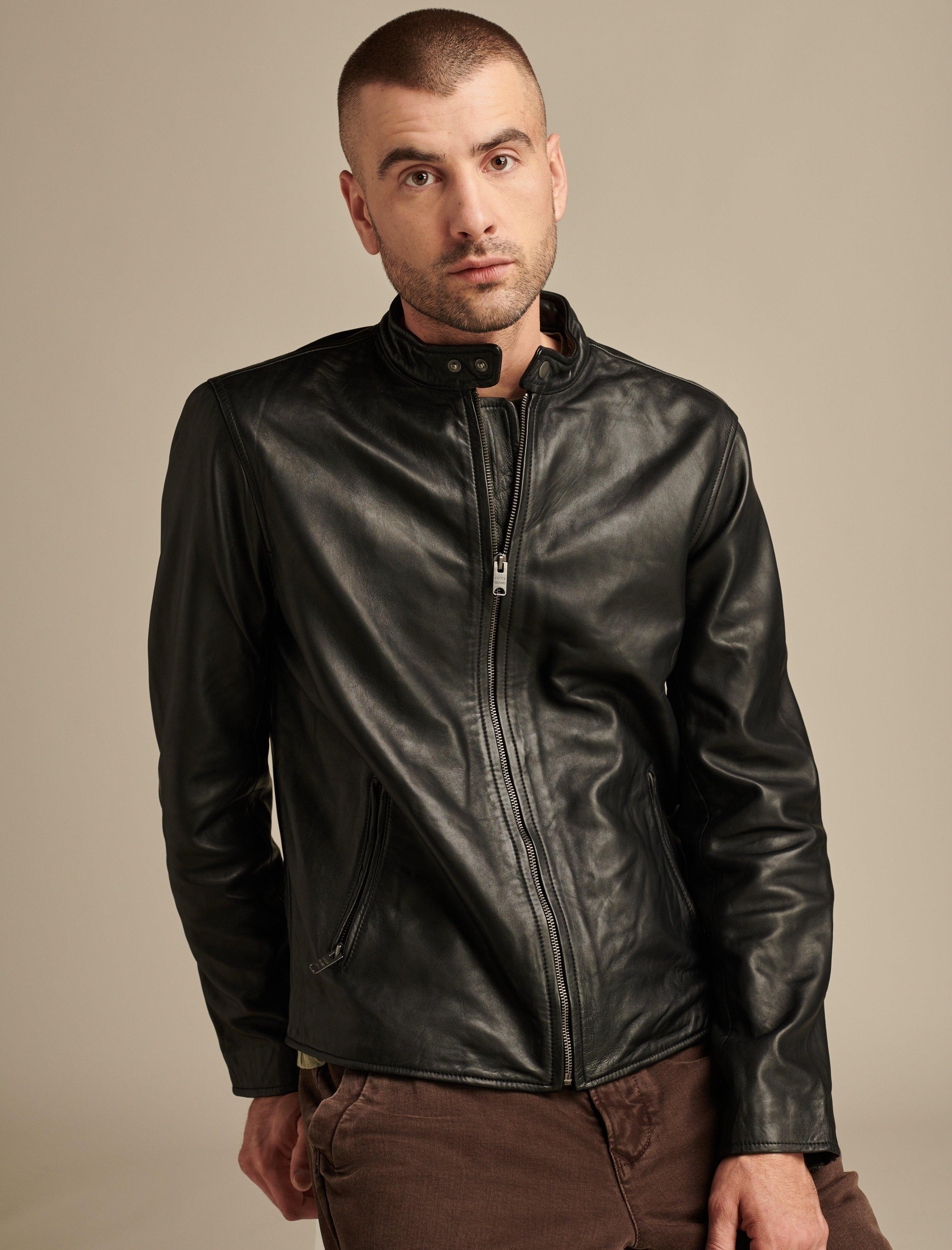 shell genuine leather jacket