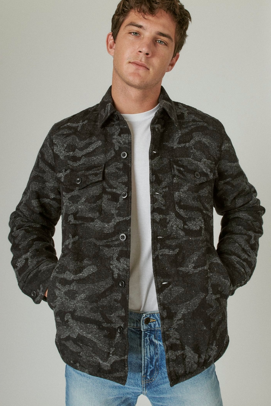 Lucky Brand Rolling Stones Camouflage Overshirt