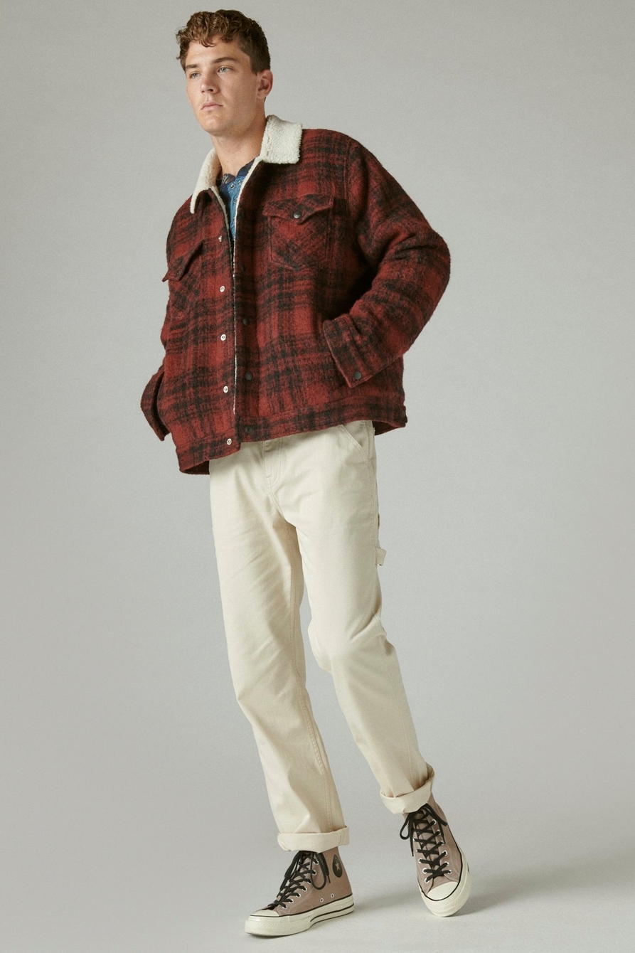 PLAID SHERPA LINED TRUCKER, image 2