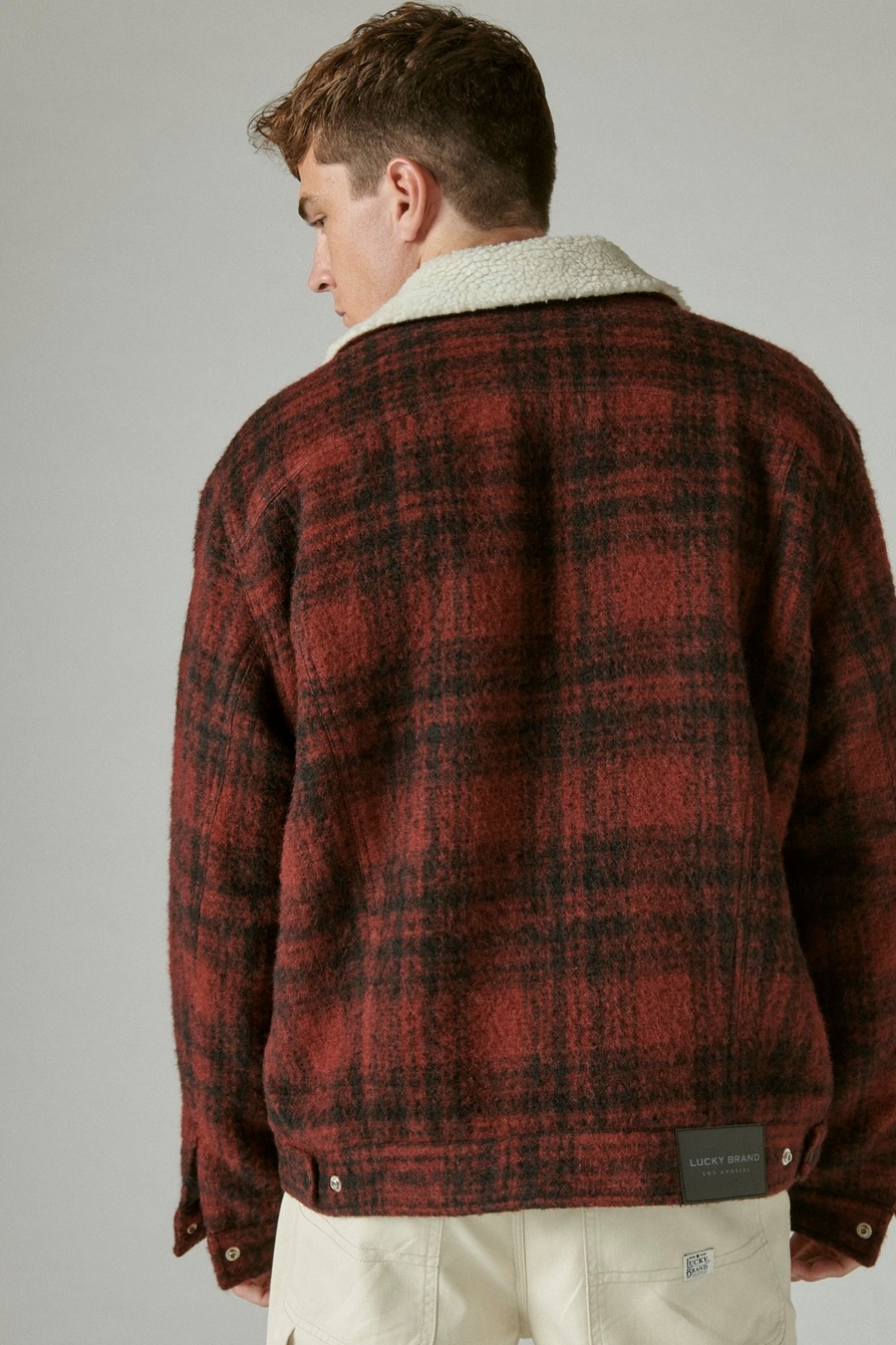 PLAID SHERPA LINED TRUCKER, image 4
