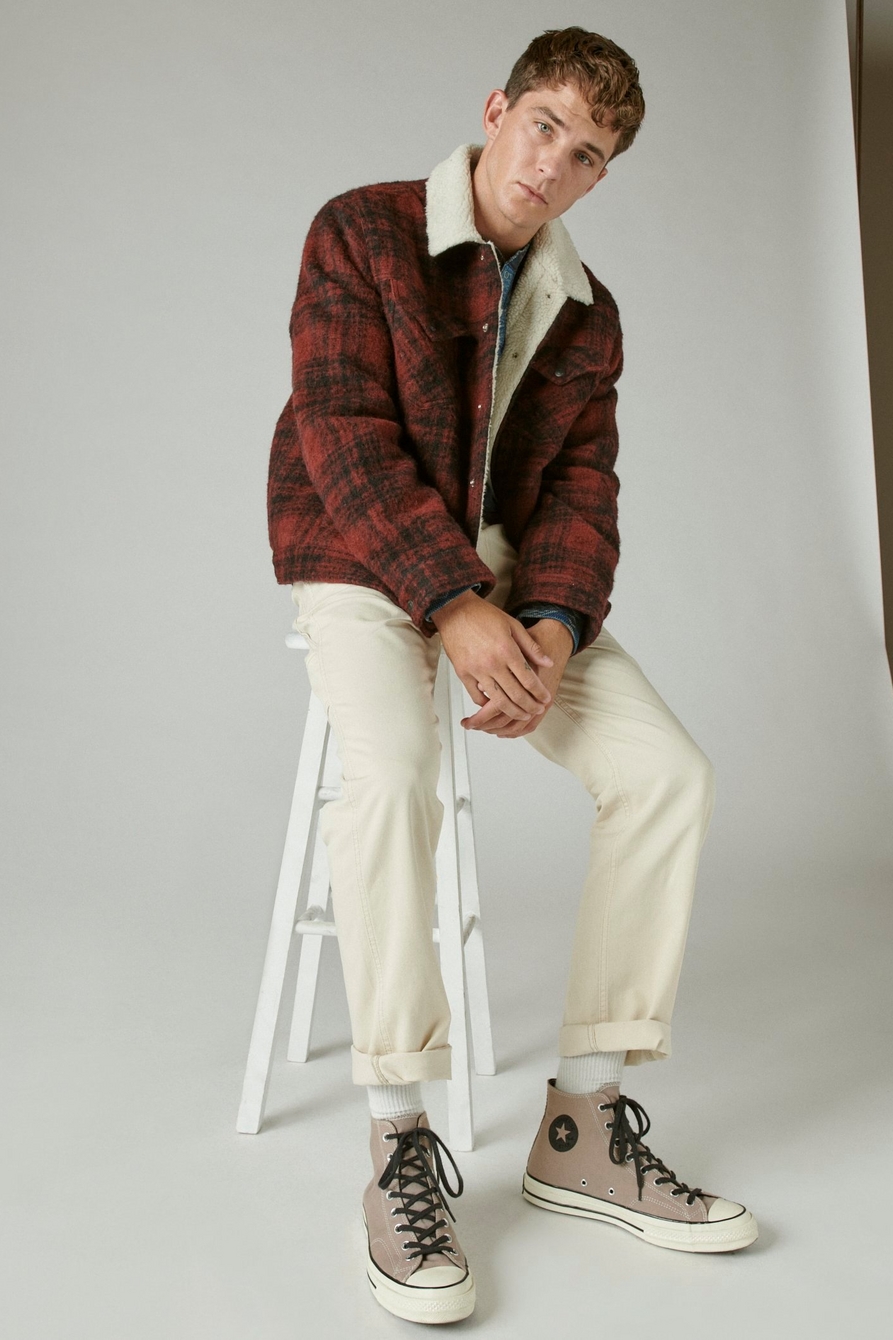 PLAID SHERPA LINED TRUCKER, image 6