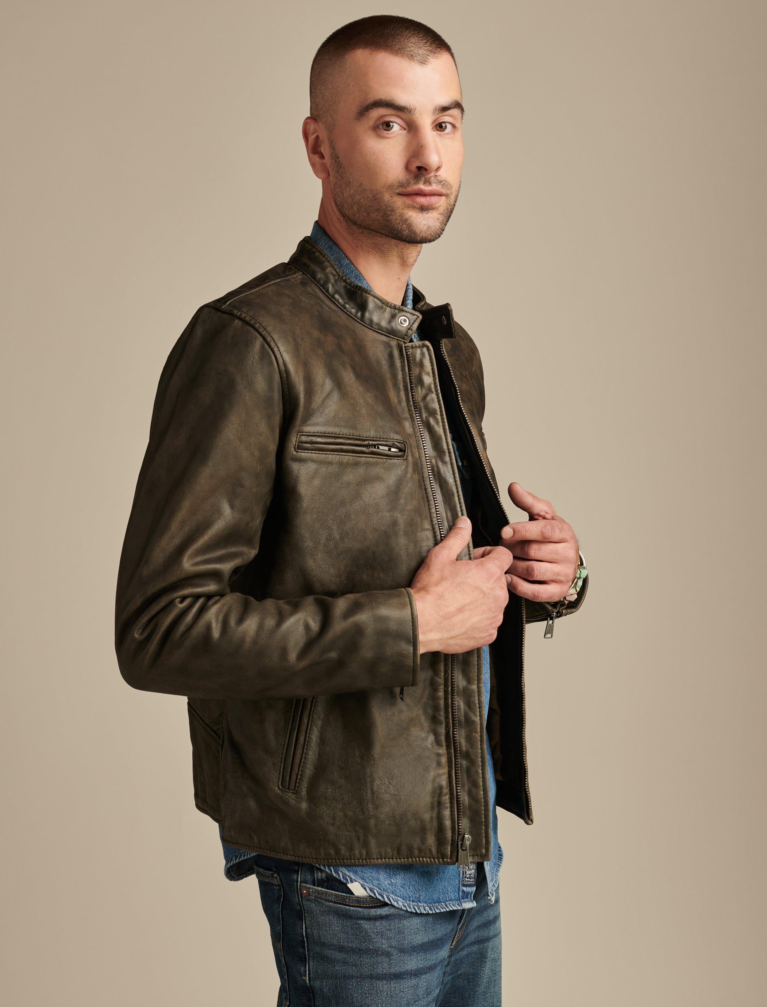 WASHED LEATHER BONNEVILLE JACKET