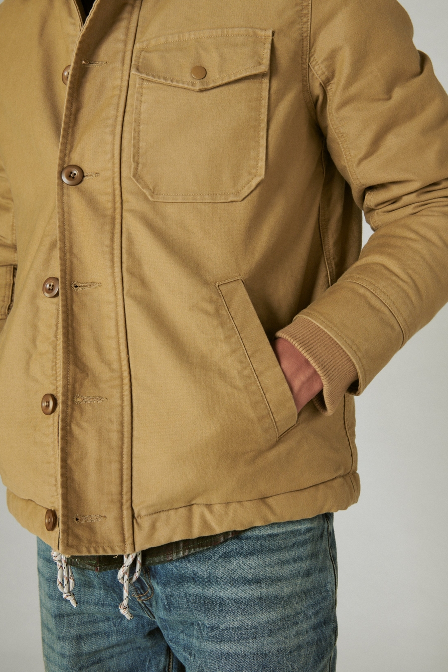 FAUX SHEARLING LINED DECK JACKET, image 4