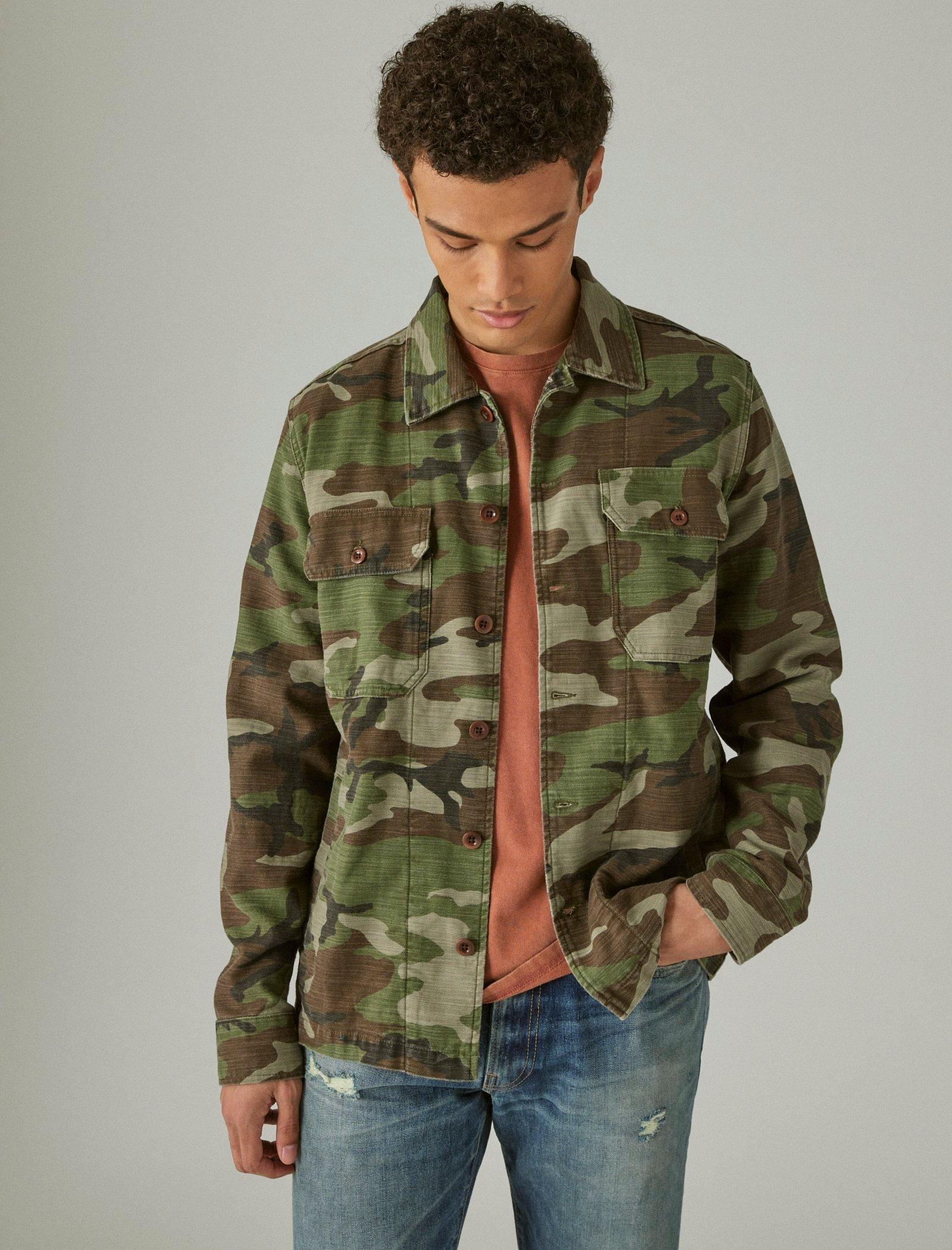 camo shirt jacket