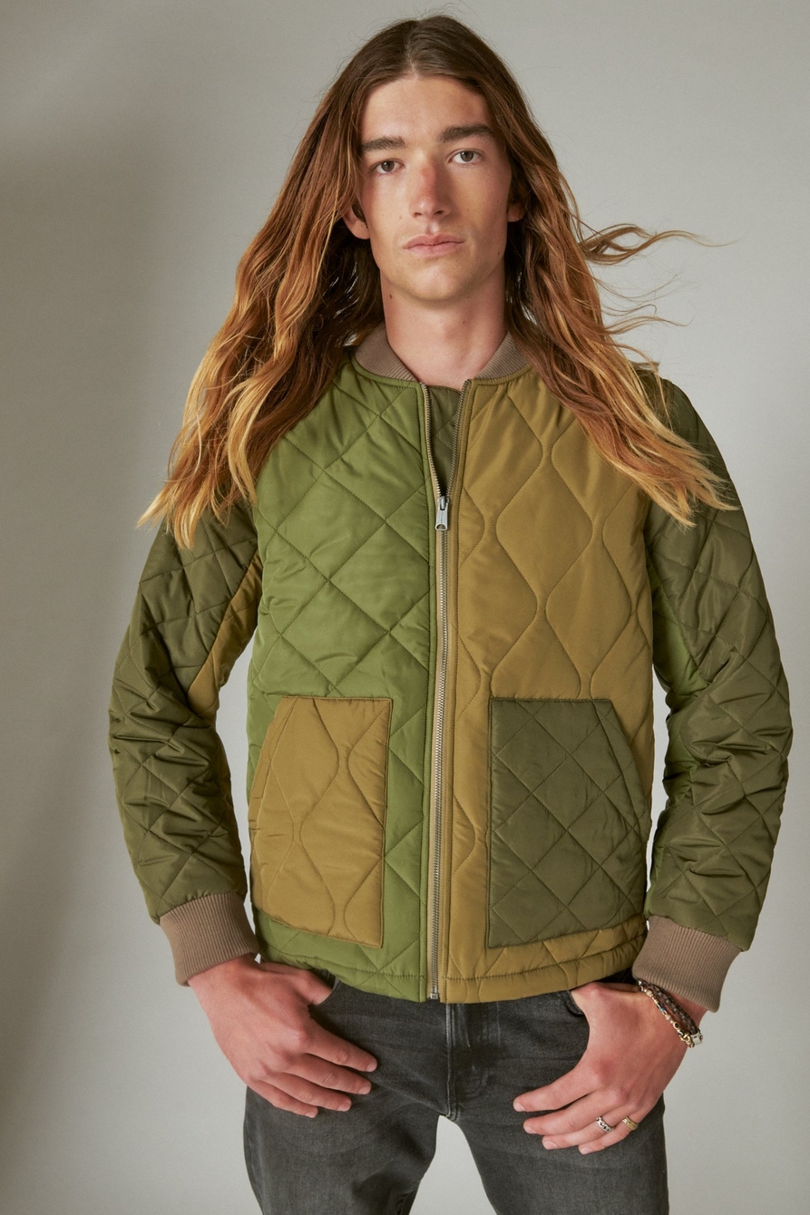 PATCHWORK QUILTED BOMBER JACKET