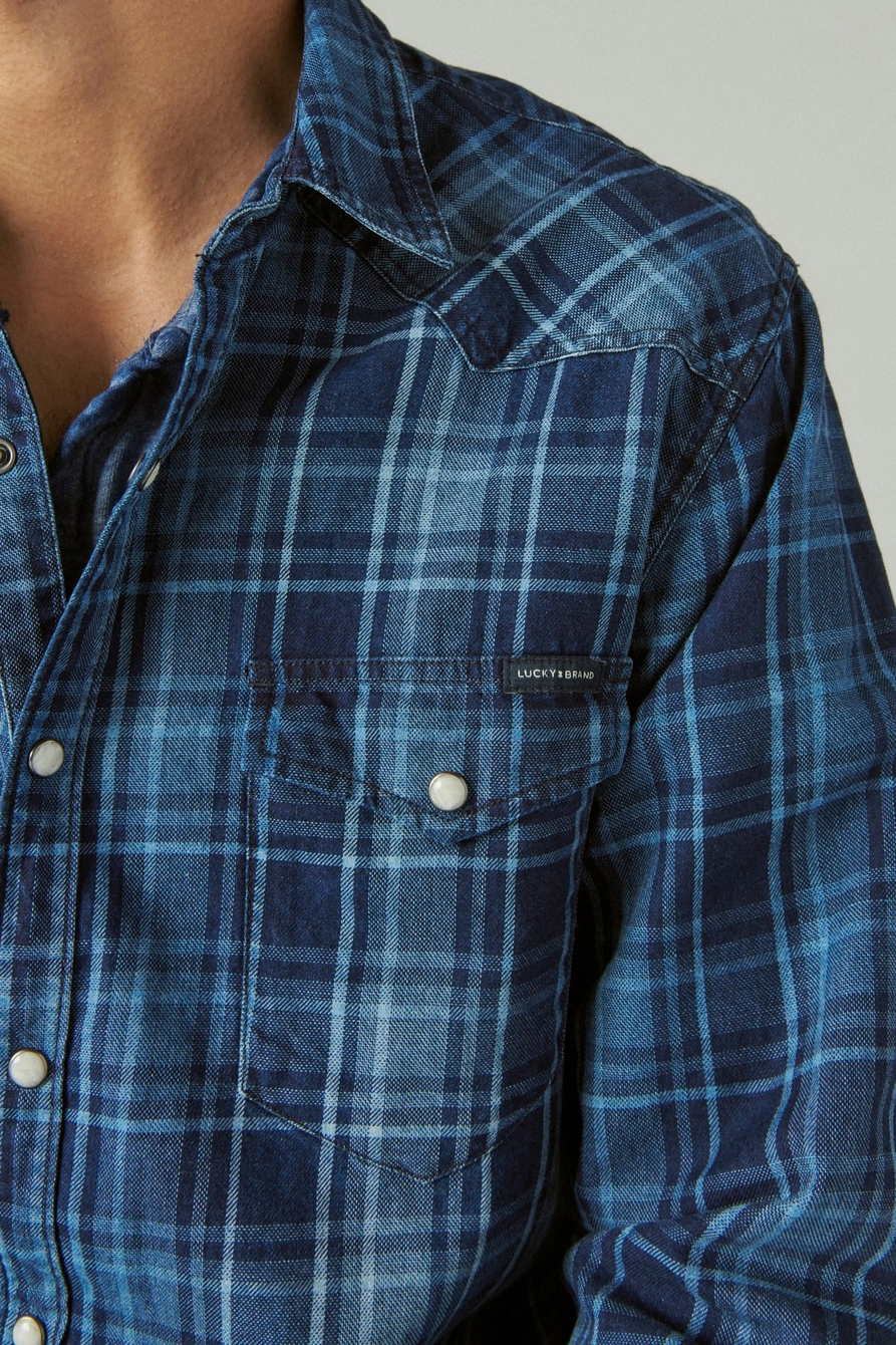 Lucky Brand Men's Indigo Knit Button Down Shirt, Dark Indigo, Small :  : Clothing, Shoes & Accessories