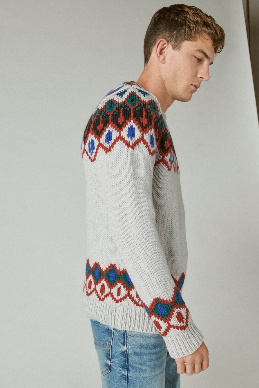 Sweatshirt Crochet Vintage 90's Upcycled Crewneck Gray