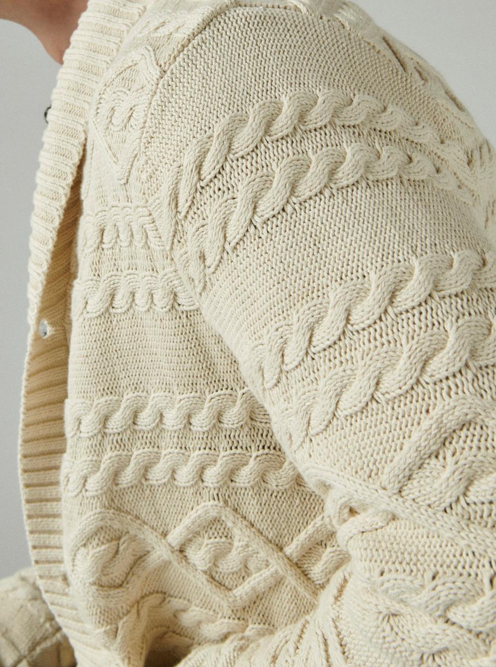 CABLE KNIT CARDIGAN, image 5