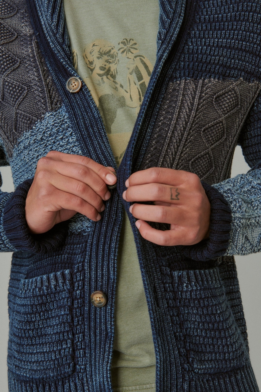 MIXED CABLE PATCHWORK CARDIGAN, image 4