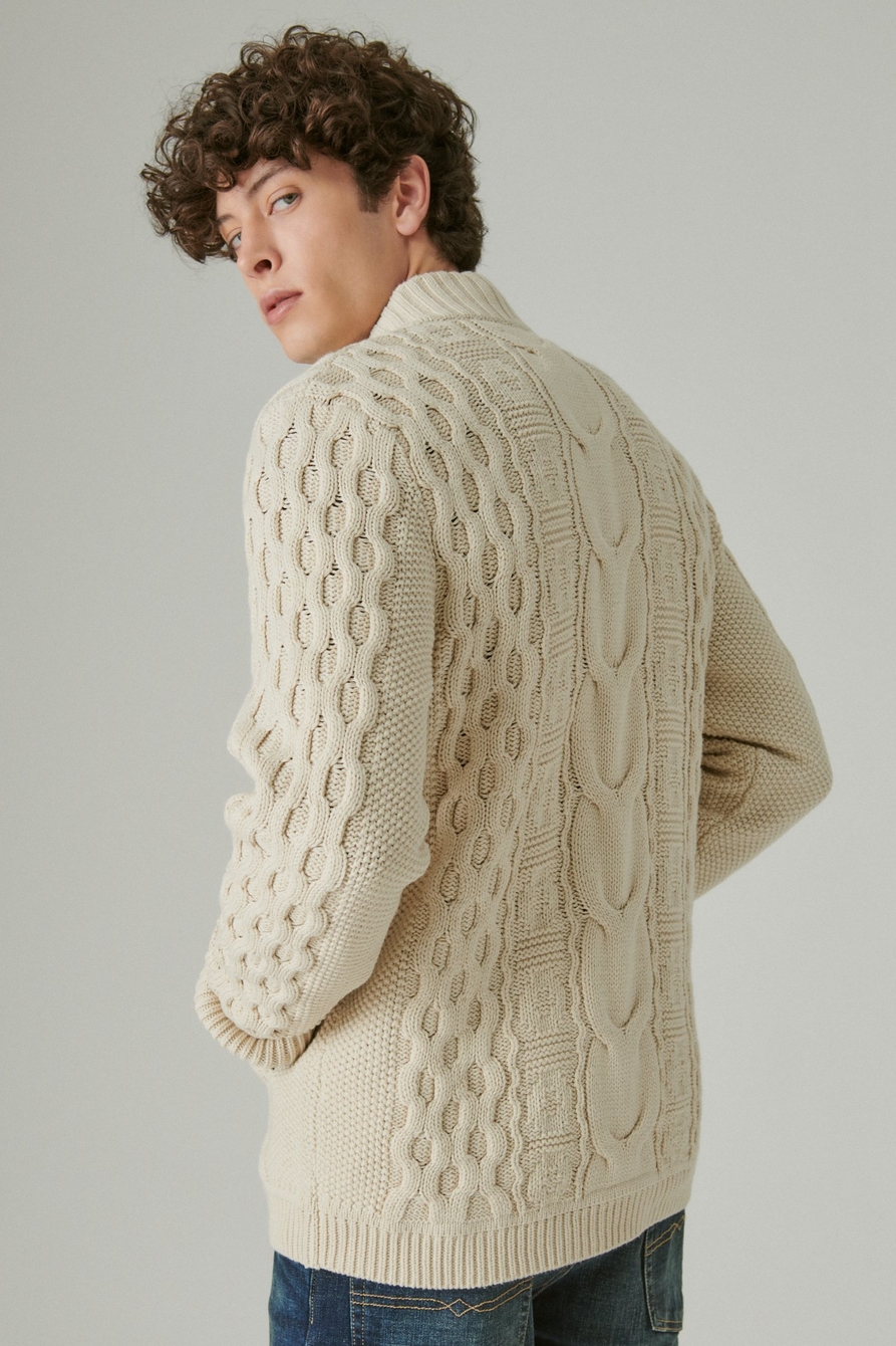 CABLE ZIP UP CARDIGAN, image 3