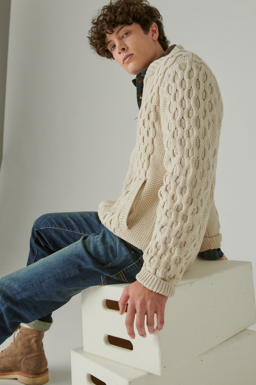 CABLE ZIP UP CARDIGAN, image 4