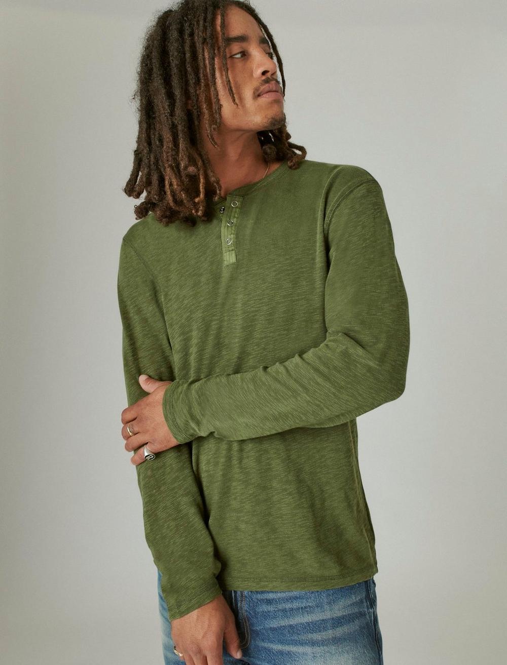 WASHED SNAP-BUTTON HENLEY, image 1