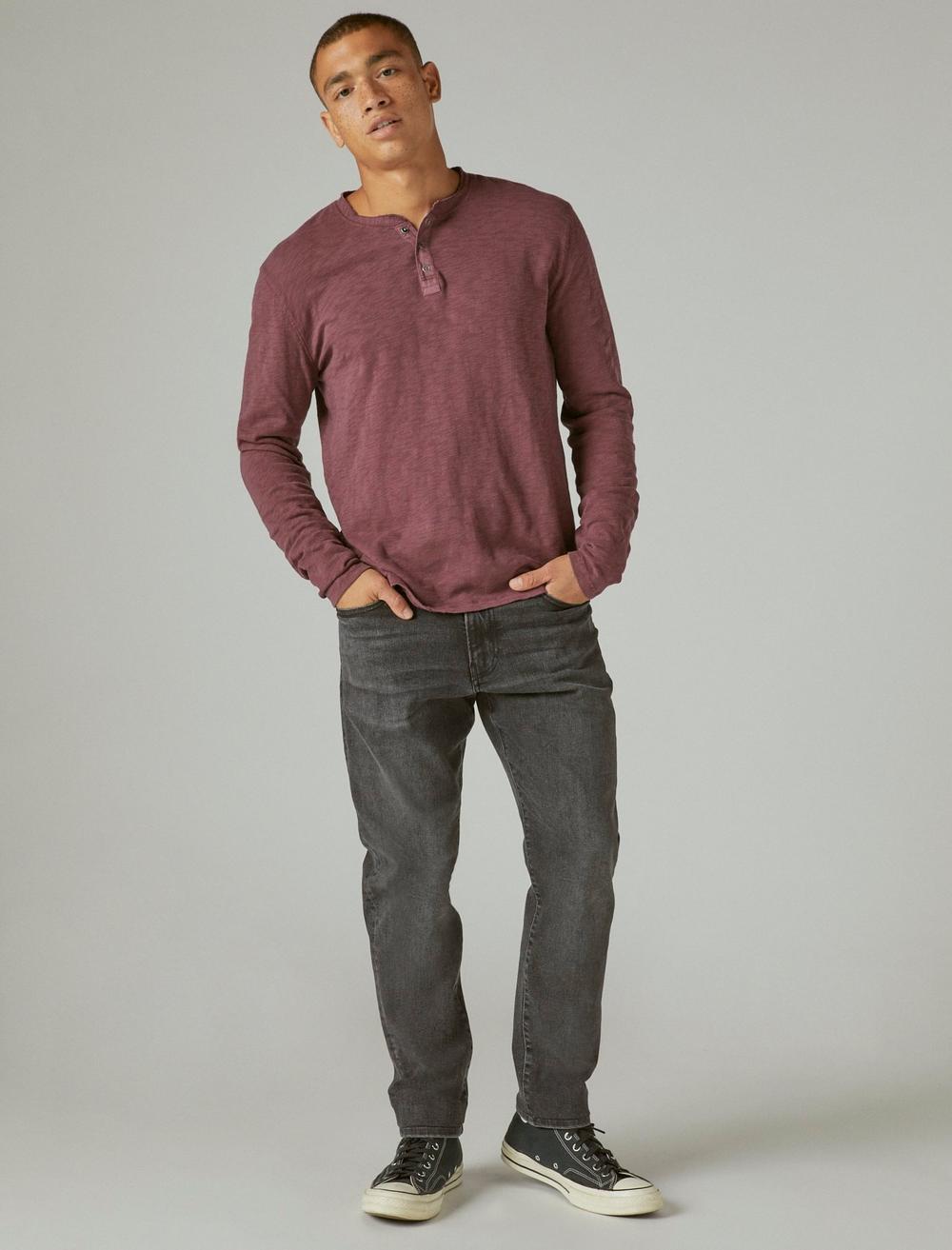 WASHED SNAP-BUTTON HENLEY, image 2