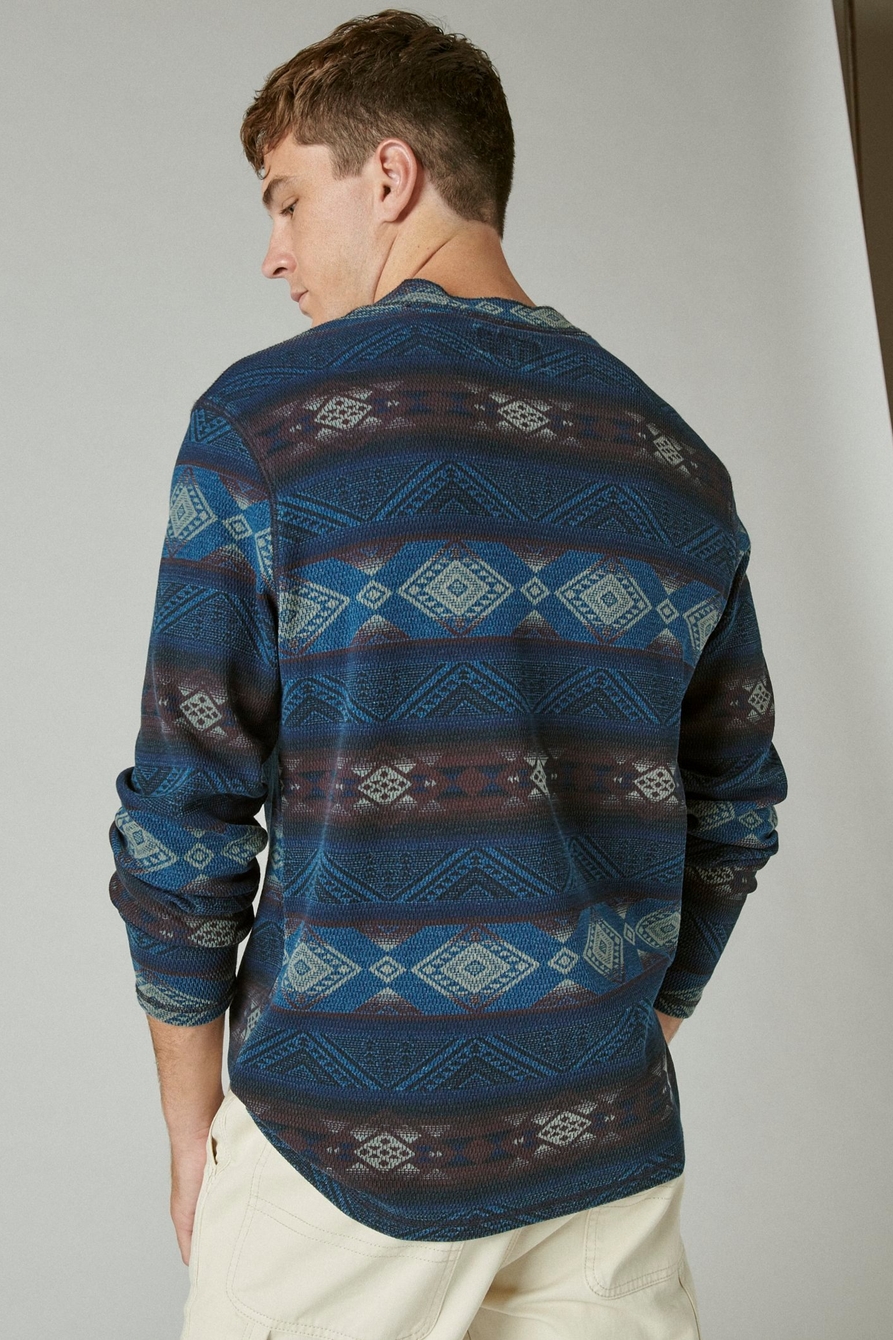 PRINTED WASHED SNAP-BUTTON HENLEY, image 4