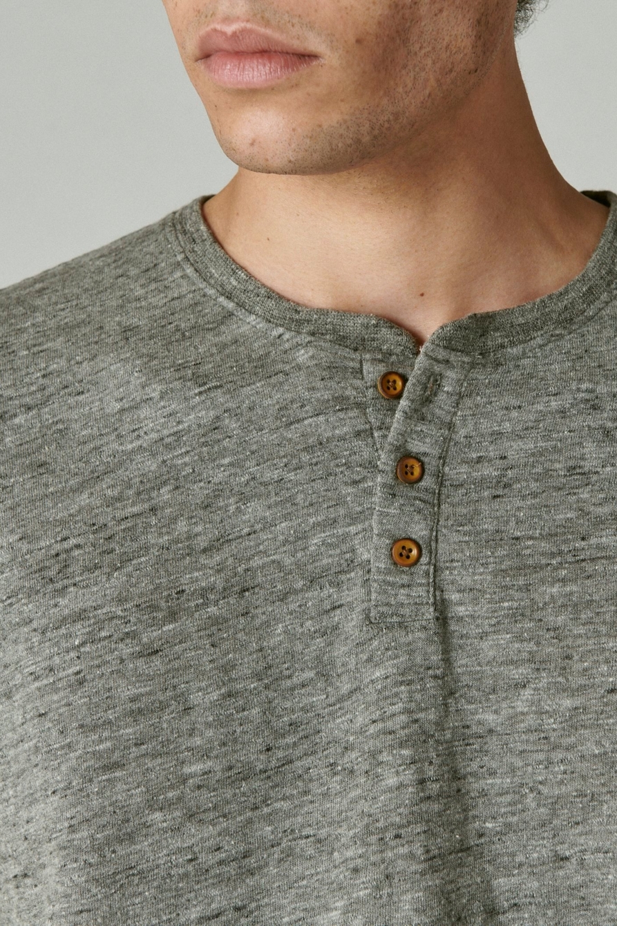 Lucky Brand Linen Blend Shirt - NWT Mens Size Medium Dark Olive - #43152-S7