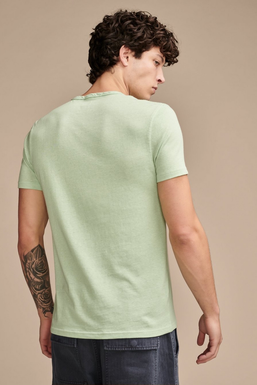 Lucky Brand Men's Venice Burnout Notch Neck Tee Shirt - Shopping From USA