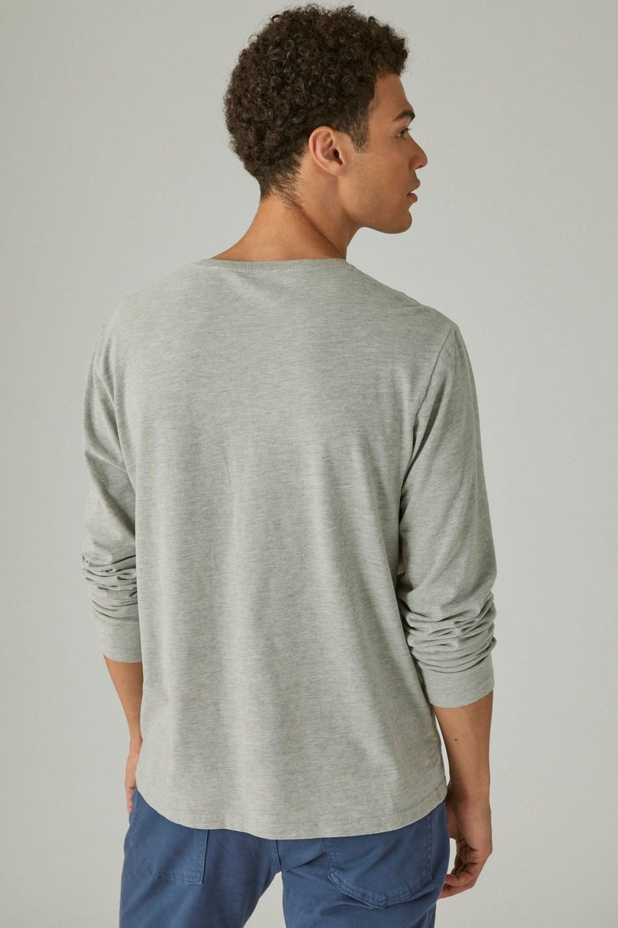 SUEDED LONG SLEEVE CREW, image 2