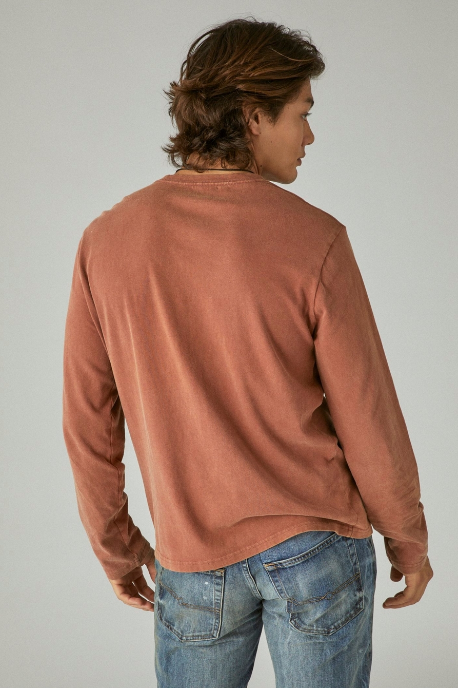 SUEDED LONG SLEEVE CREW, image 3
