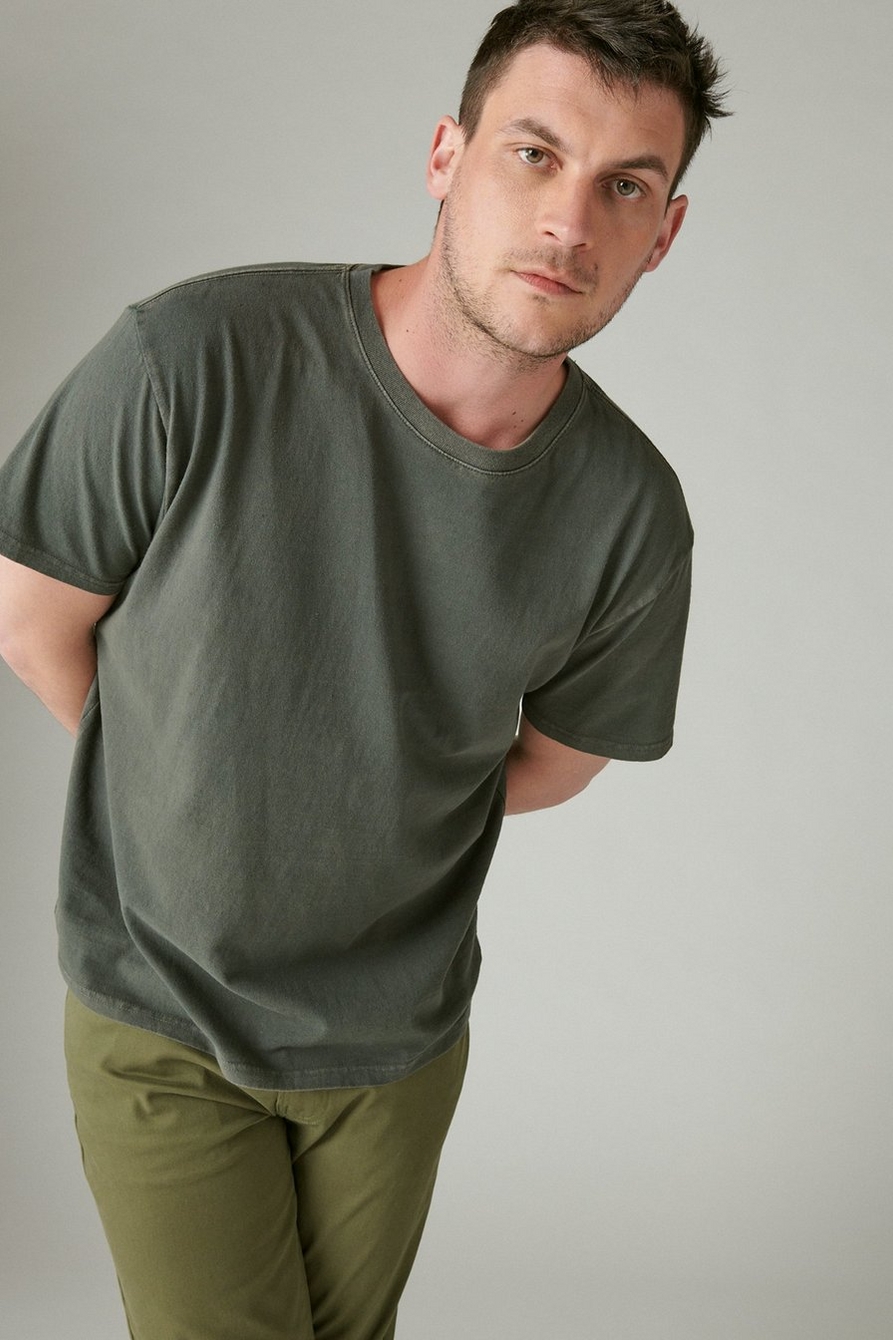 Lucky Brand Men's Size XL Olive Green Short Sleeve T-Shirt