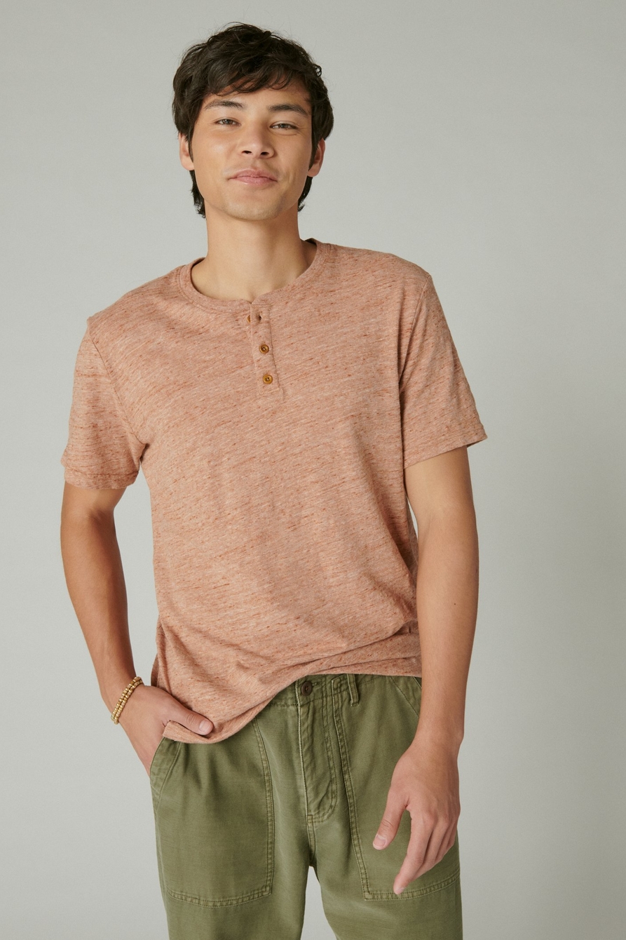 Lucky Brand Linen Blend Shirt - NWT Mens Size Medium Dark Olive - #43152-S7