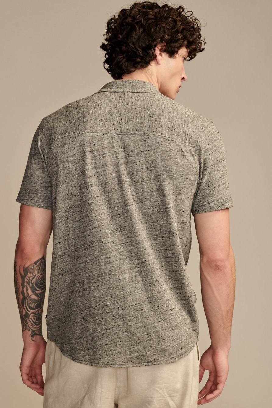 Lucky Brand Mens Short Sleeve Linen Button Up Shirt : : Clothing,  Shoes & Accessories