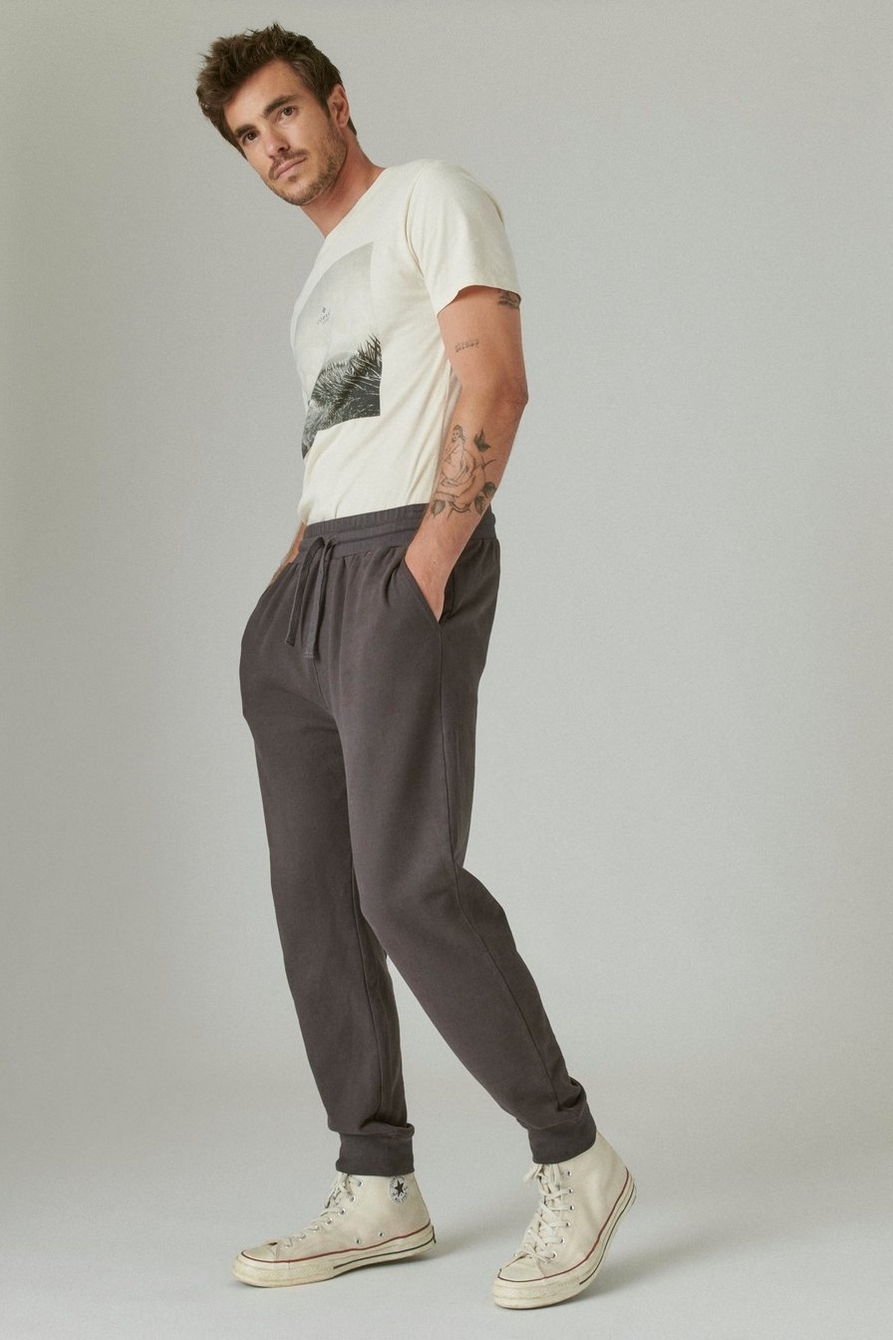 SUEDED FRENCH TERRY JOGGER PANT, image 2