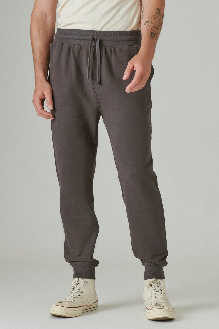 SUEDED FRENCH TERRY JOGGER PANT, image 4