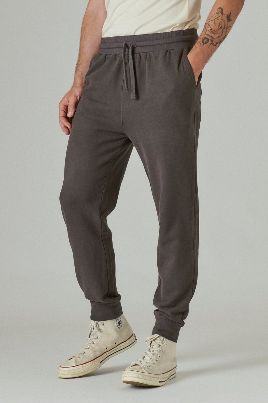 SUEDED FRENCH TERRY JOGGER PANT