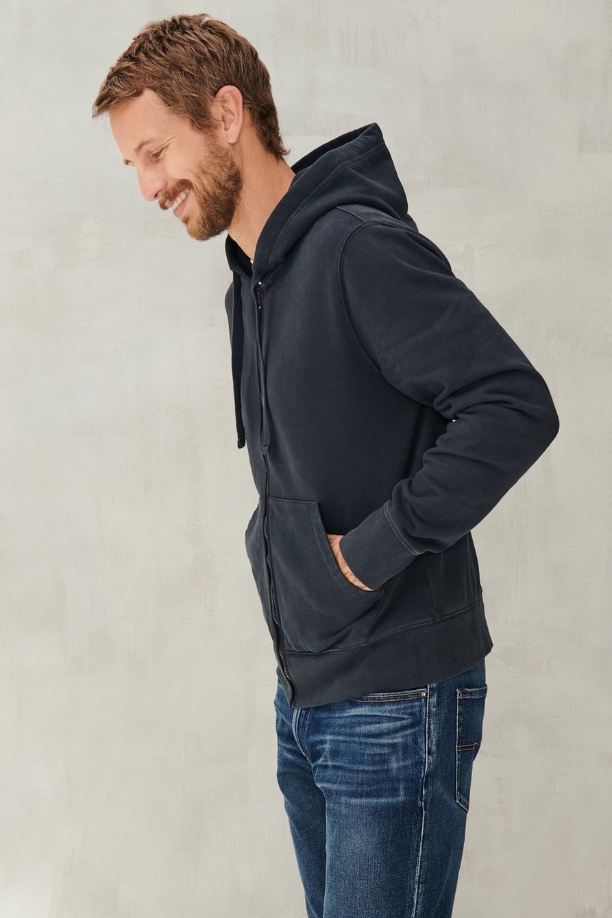 Lucky Brand Sueded Terry Zip Hoodie - ShopStyle