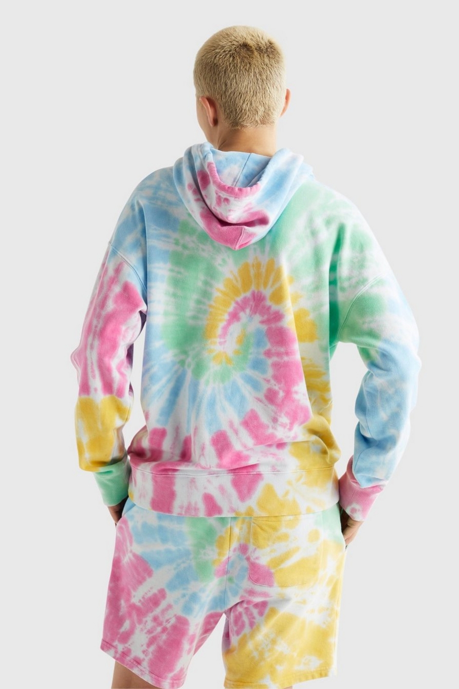 Rainbow Swirl with Black Tie Dye Hoodie Kleding Gender-neutrale kleding volwassenen Hoodies & Sweatshirts Hoodies 