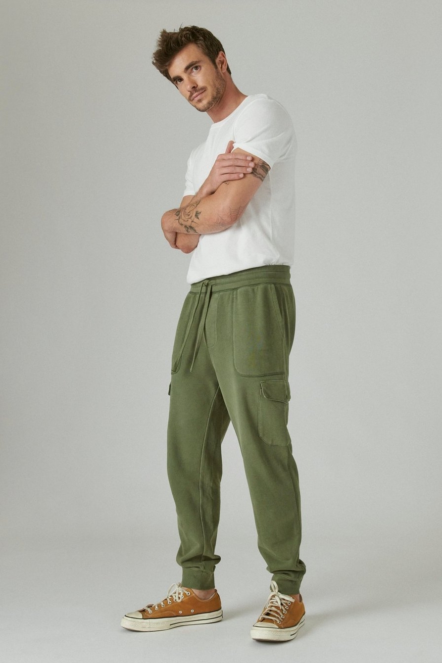 SUEDED TERRY CARGO JOGGER, image 2