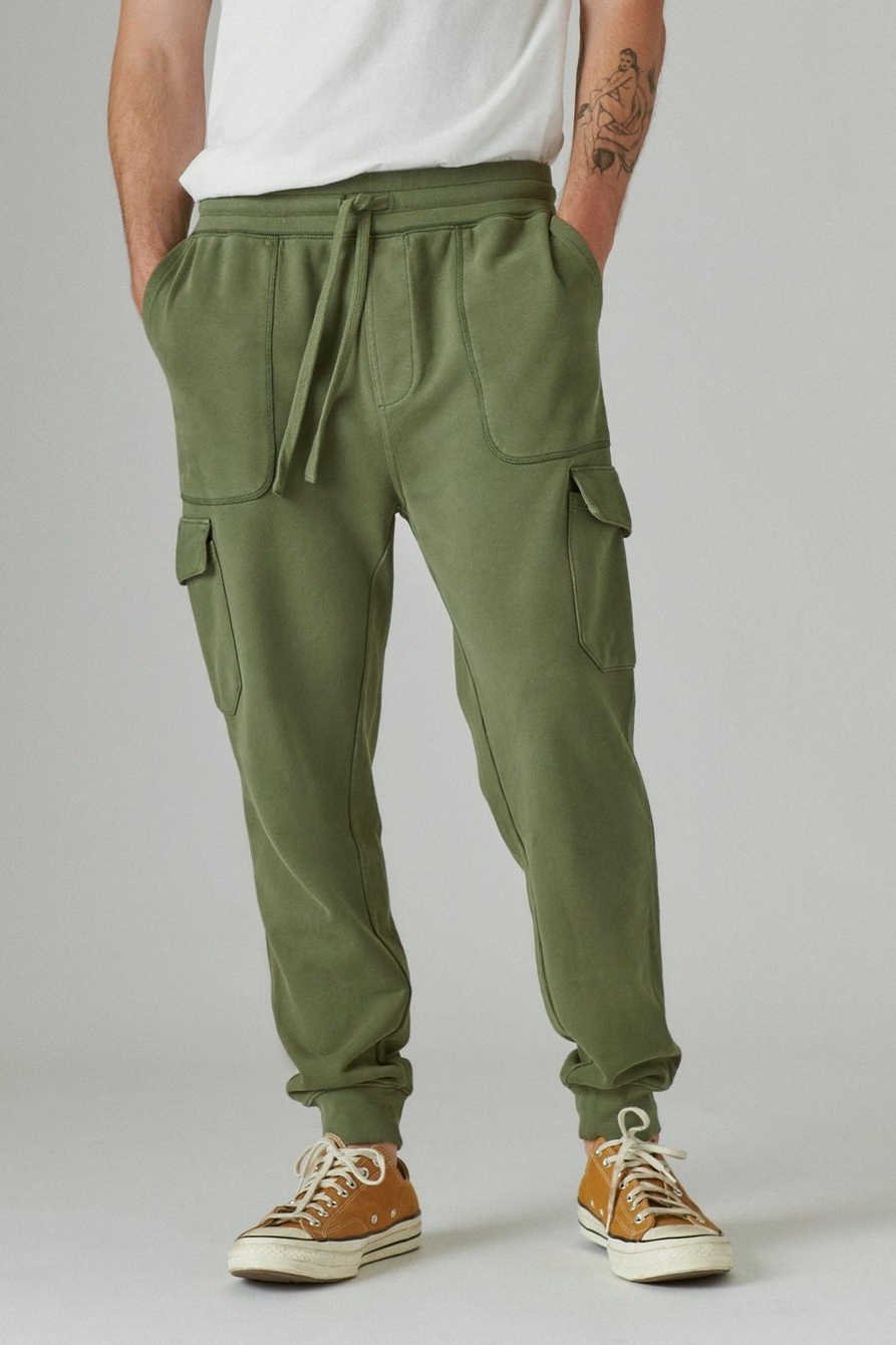 SUEDED TERRY CARGO JOGGER, image 4